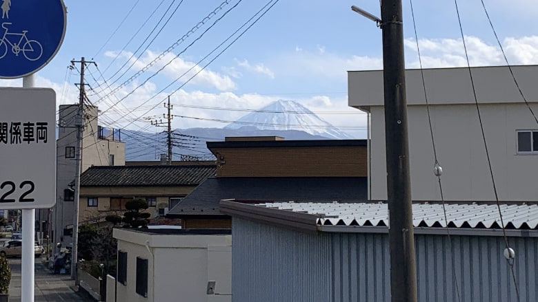 街から見える富士山