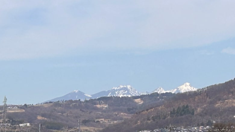 今日の八ヶ岳方面