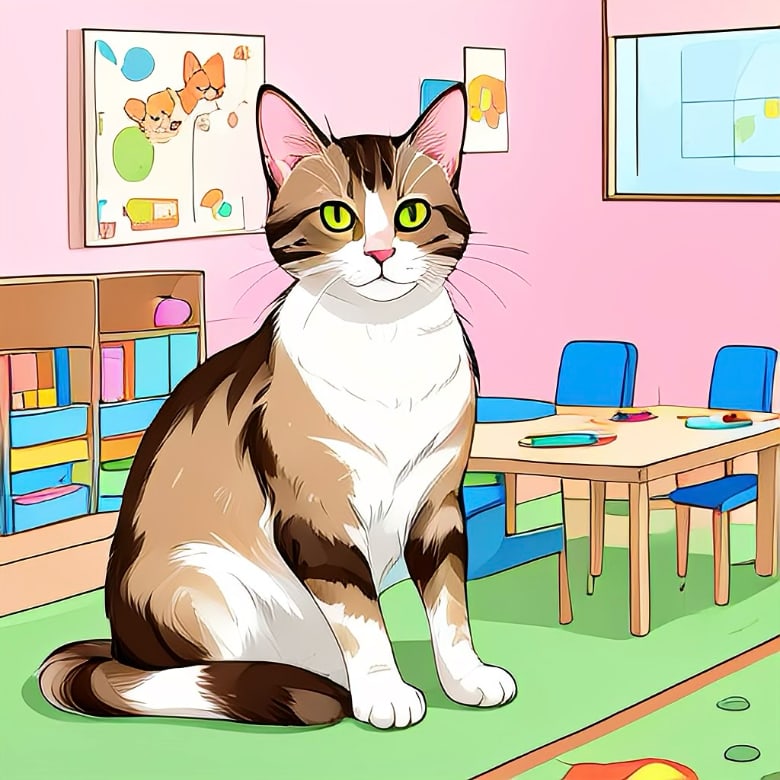 猫がいるデイケアセンター