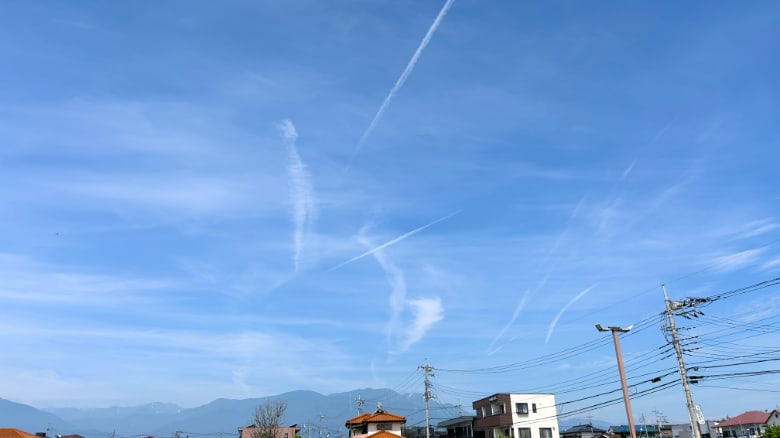 6月29日甲府市から見た空