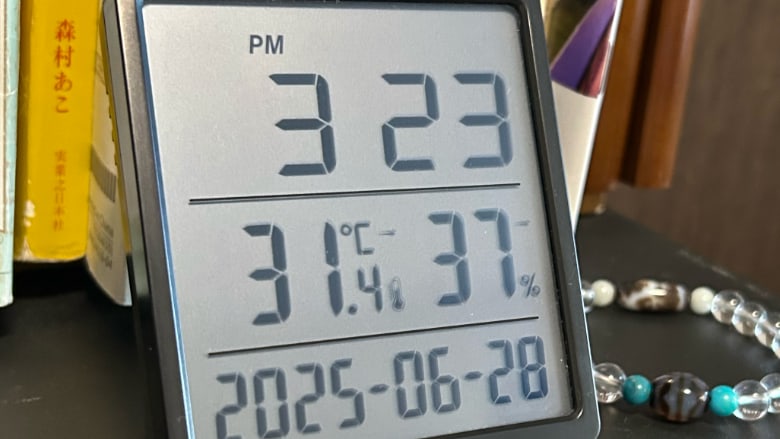 6月28日の室温湿度（甲府市）