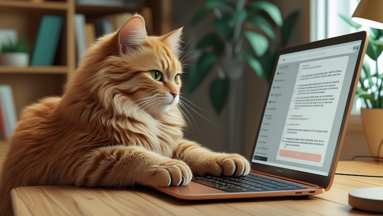 AIでブログを書く猫