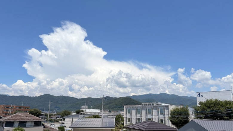 午前中の金峰山方面