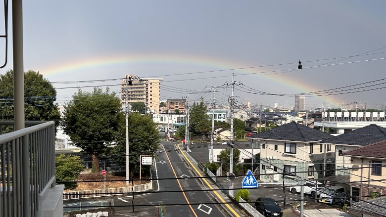 雨上がりの虹