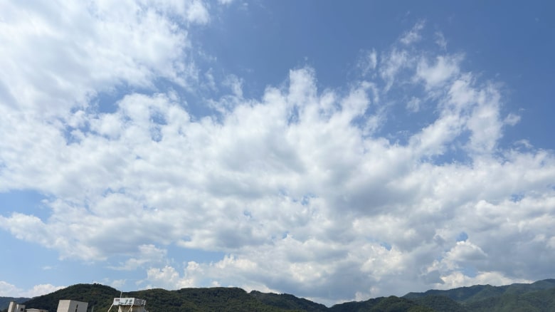 積乱雲少なめ