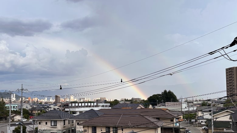 甲府市の虹