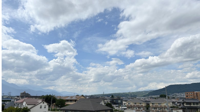 雲が多い北斗方面