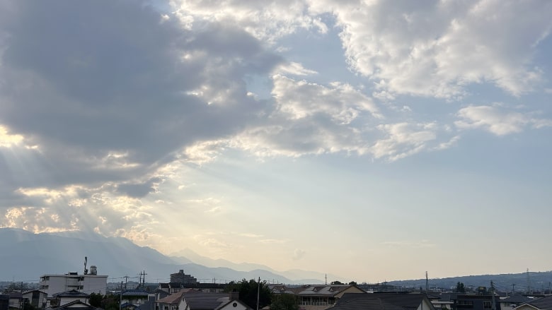 夕焼けが近い甲府