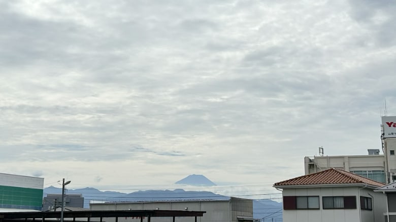 甲府から見る富士山