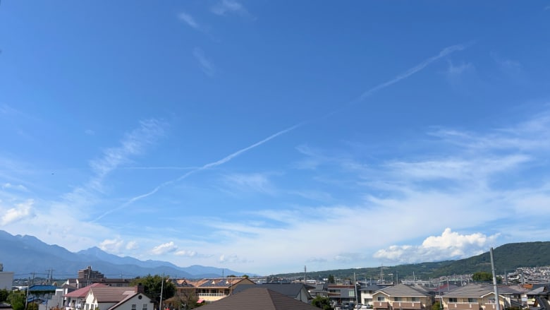 北杜市方面の空