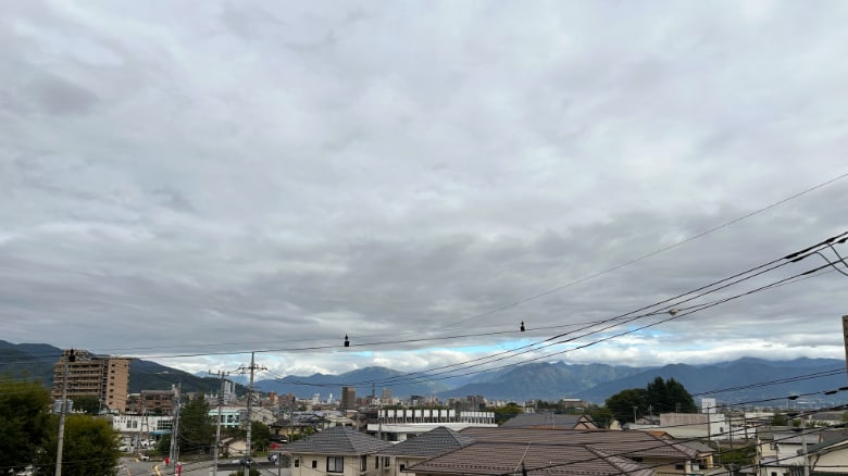 笛吹市方面上空