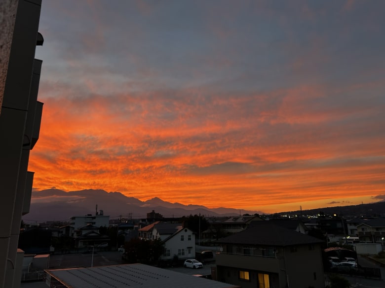 南アルプス方面の夕焼け2