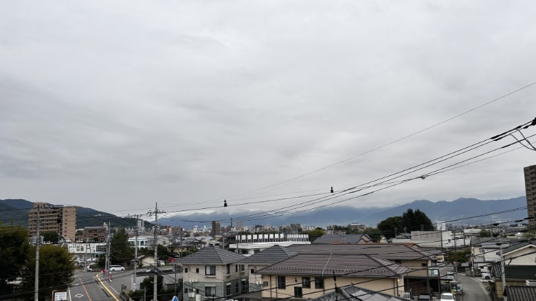 甲府-笛吹上空