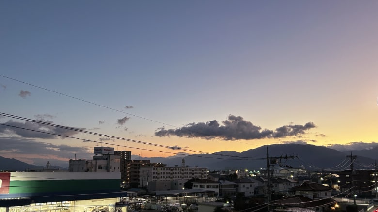 南アルプス方面夕刻