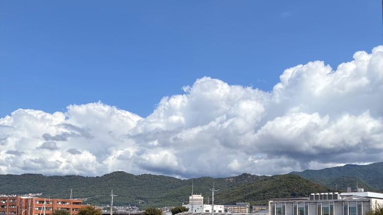午前中雲が湧く