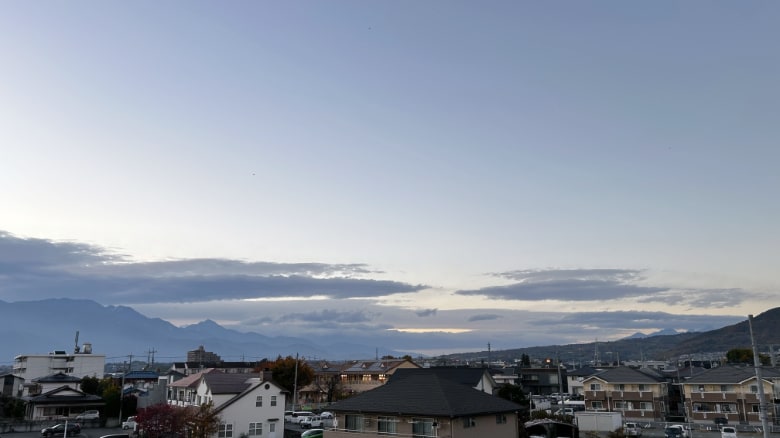 南アルプス＆北杜市方面の空（夕刻）
