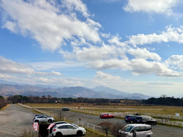 清泉寮テラスから