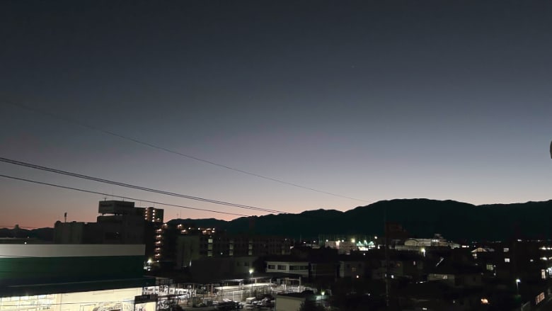 日没の南アルプス方面