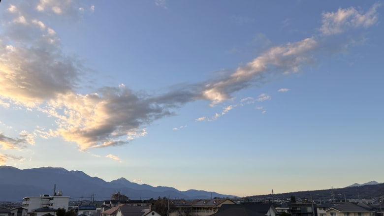 北杜市&南アルプス方面夕刻
