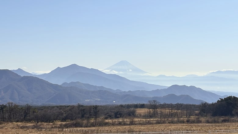 清泉寮から臨む富士山