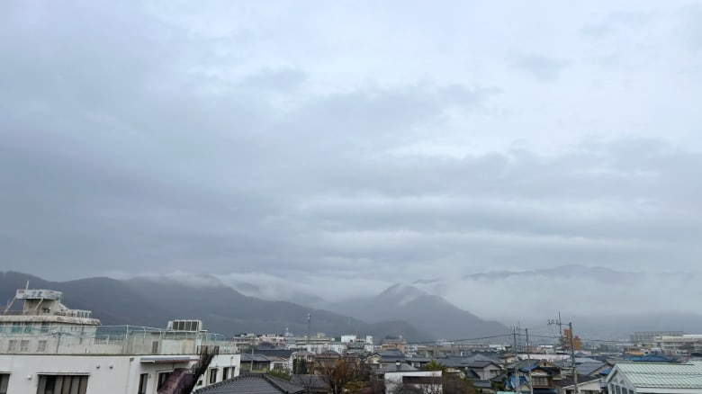 昇仙峡方面上空