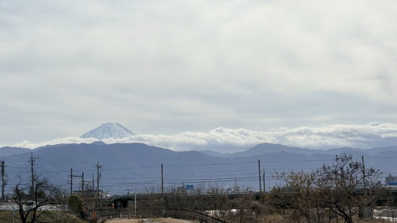 甲府市から見た富士山