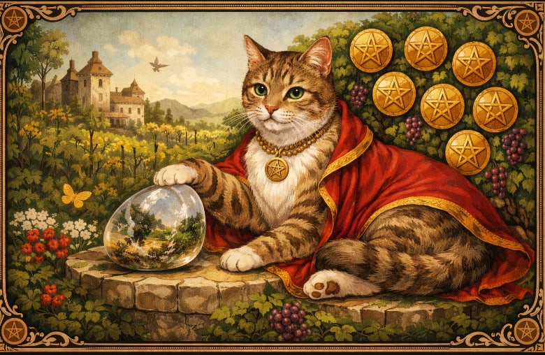 ペンタクルの9とガーデンクオーツ