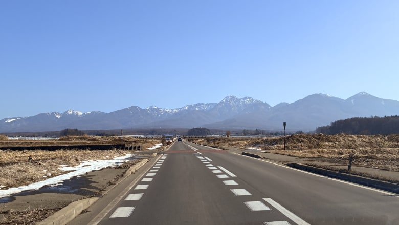 諏訪南ICを降りて