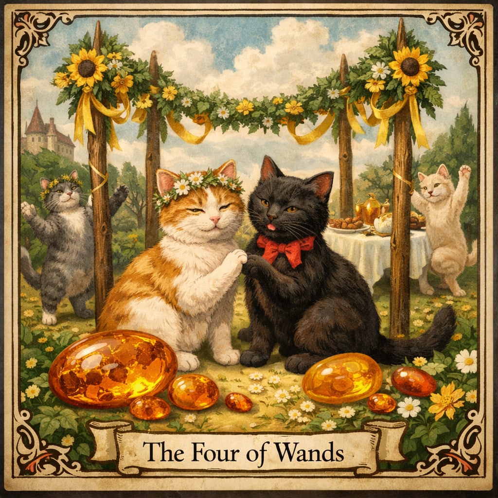 ワンドの4とアンバー