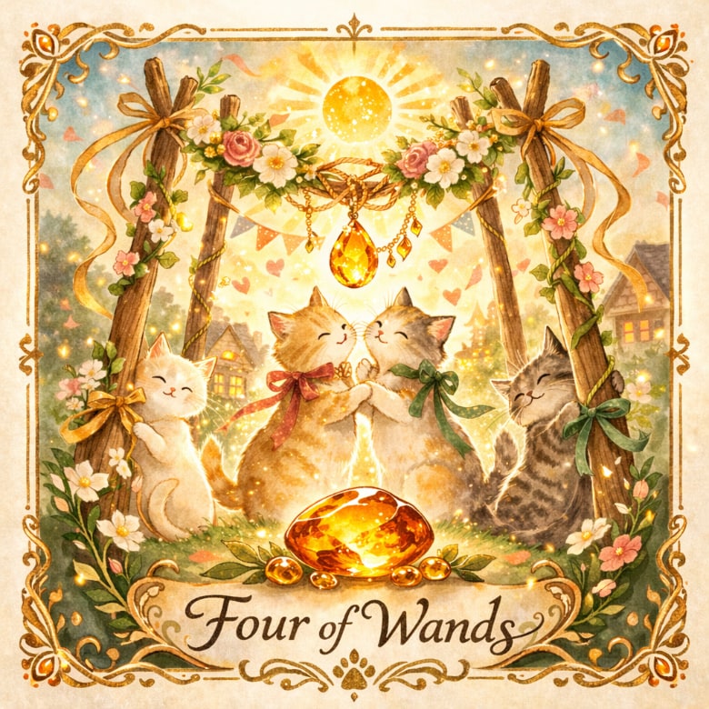 ワンドの4とアンバー