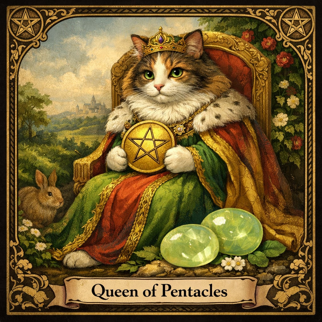 ペンタクルの女王とプレナイト