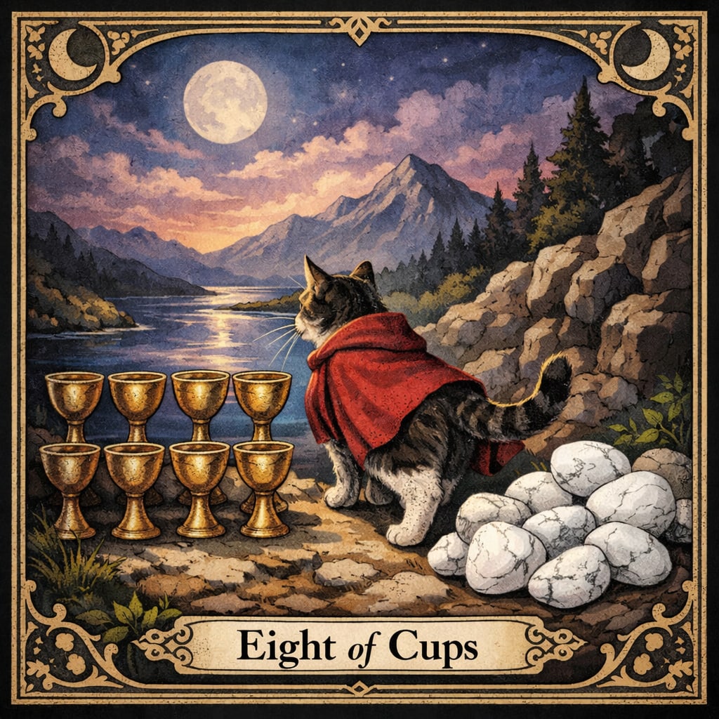 カップの8とホワイトハウライト