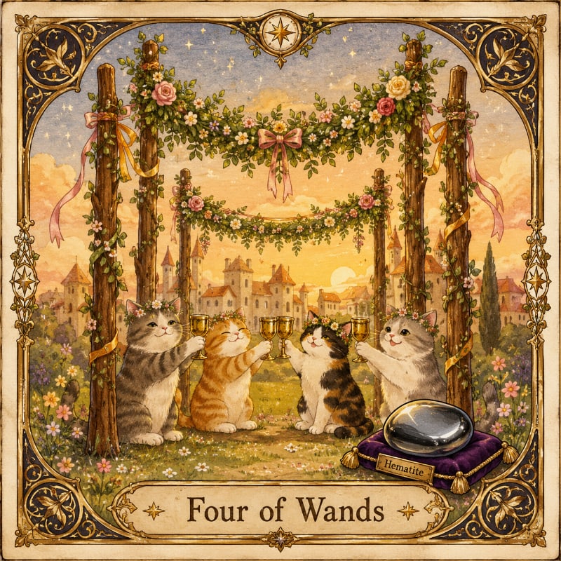 ワンドの4とヘマタイト